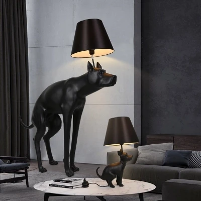 

Modern Black Abajur Dog Desk Lamp Fixture Bedroom Study Table Lamp Nordic Animal lampe Table Living Room Reading Lamp 110V 240V