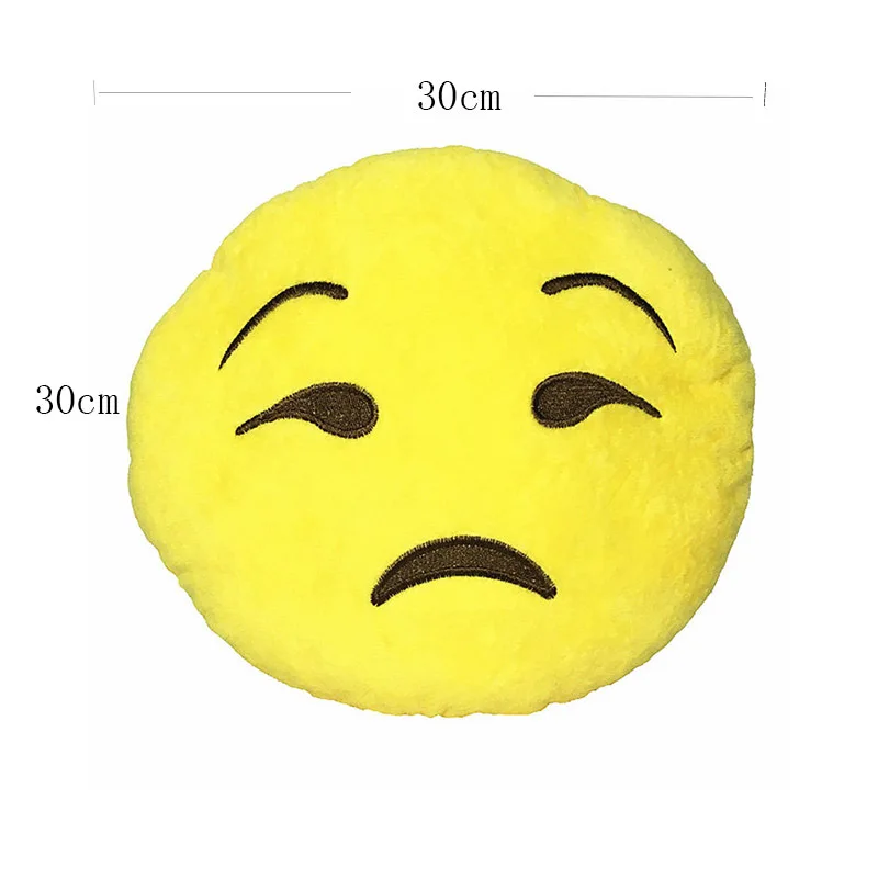 30cm Emoji Pillow Smiley Emotion Round Throw Pillow Stuffed Plush Soft Toy QQ Facial Emotions Pillow Cute Gift For Baby Kids