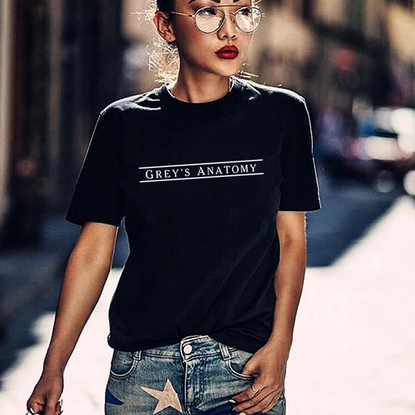 

promotion 2019 summer women black greys anatomy t shirt ladies womens shirts womens tshirt ateez kpop shirts women tee