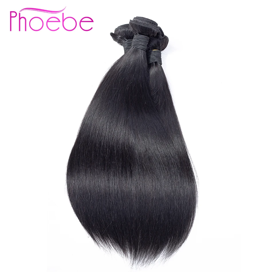 Phoebe Malaysia Straight Human Hair Bundles With Lace Closure Natural Color Remy Hair 3 Bundles With Closure Hair Extensions Phoebe Malaysia Straight Human Hair Bundles With Lace Closure Natural Color Remy Hair 3 Bundles With Closure Hair Extensions