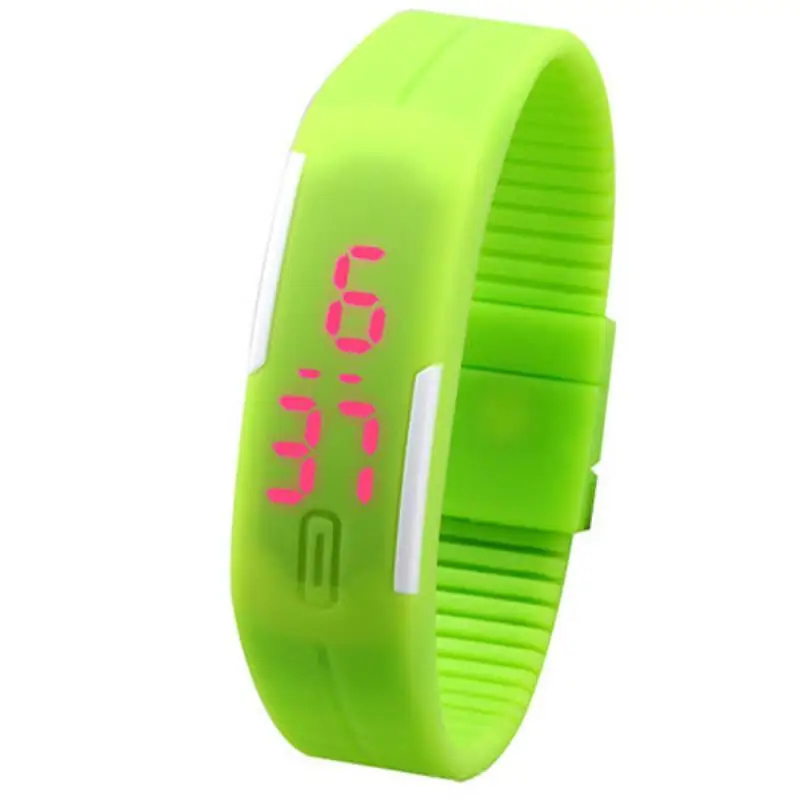 Simple Men Women Smart Watches Fashion Sports Outdoor Fitness Clock Shellhard Silicone Band LED Display Touch Digital Wristwatch