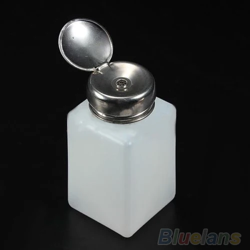 

200ML Liquid Alcohol Press Nail Polish Remover Dispenser Cleaner Pumping Bottle 07P8