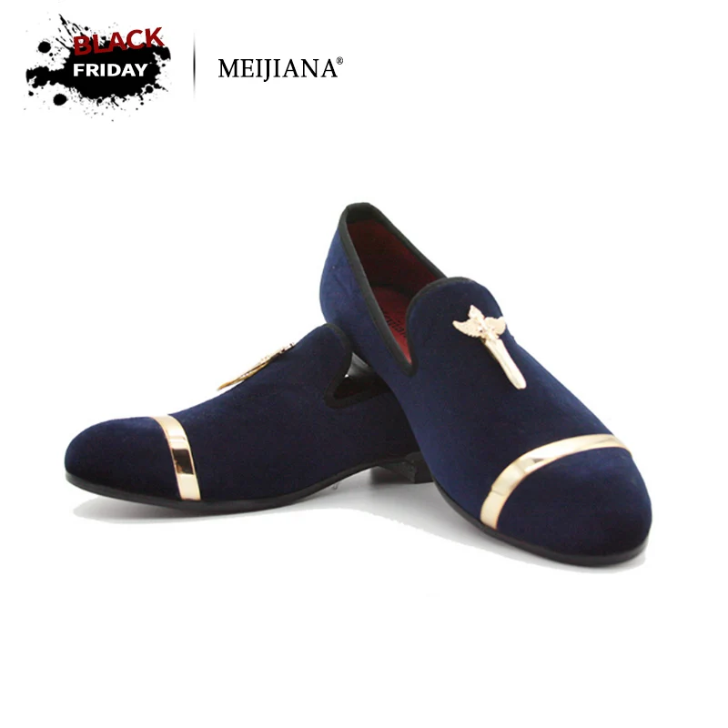 Luxury man shoes brand casual genuine gold loafers men cross velvet