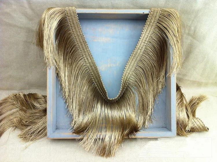 Buy 5 meters/lot 11cm High quality tassel lace fabric