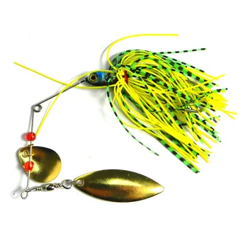 

High 4 Pcs Fishing Hard Spinner Lure Spinnerbait Pike Bass Crankbaits Artificial Baits Tackle Hook DOG88