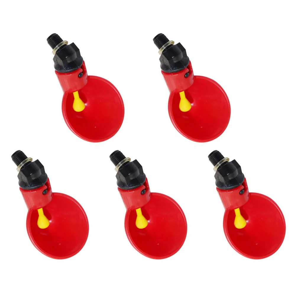 Top Quality New Design 5Pcs Chicken Pigeons Drinker Cups Automatic Heat Resistant Float Poultry Water Drink Cup Coop System Tool