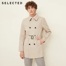 Отборная новая хлопковая двубортная ветровка, Модный Плащ, одежда с отворотом, деловое длинное пальто, мужская куртка T | 4183OM502