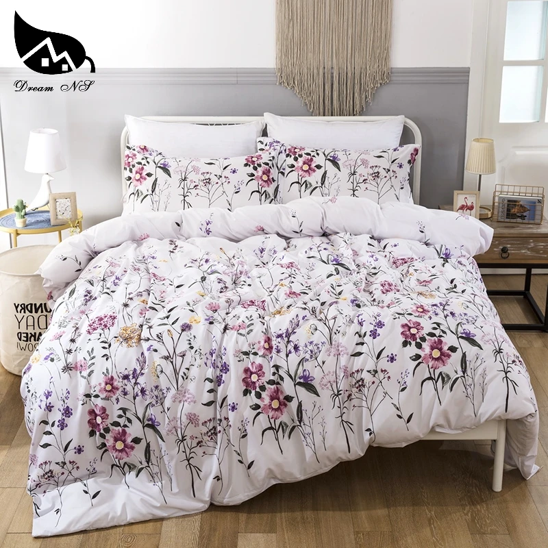 

Dream NS Small Fresh Light Flower AU EU US King size Bedding set Summer Duvet Cover Home Decor Pastoral Elegant Wedding Bed Set