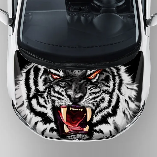 tiger head graphics racing vehicle adhesive decal car decoration