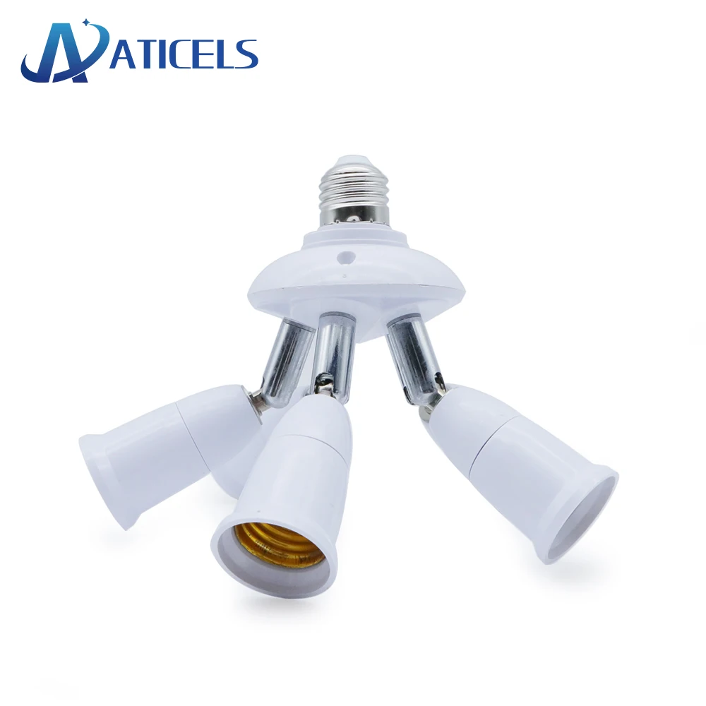 2/3/4/5 in 1 Socket Splitter E27 To E27 Lamp Base Adapter Converter Flexible Extended Lamp holder for LED Lamp Bulbs dc12v 24v 5m rgbw rgbww rgb cct led strip light rgb white warm white smd 5050 flexible led lamp tape