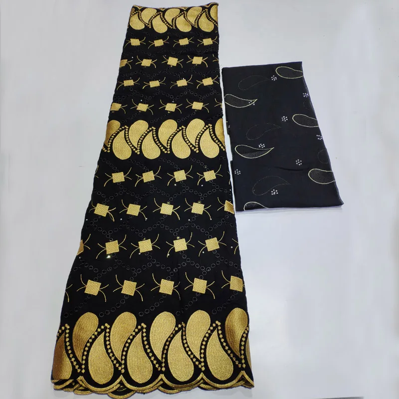 

High Quality gold african Swiss Voile Lace 2019 African Cord Guipure Swiss 100% Cotton Voile Lace Fabric For men and women