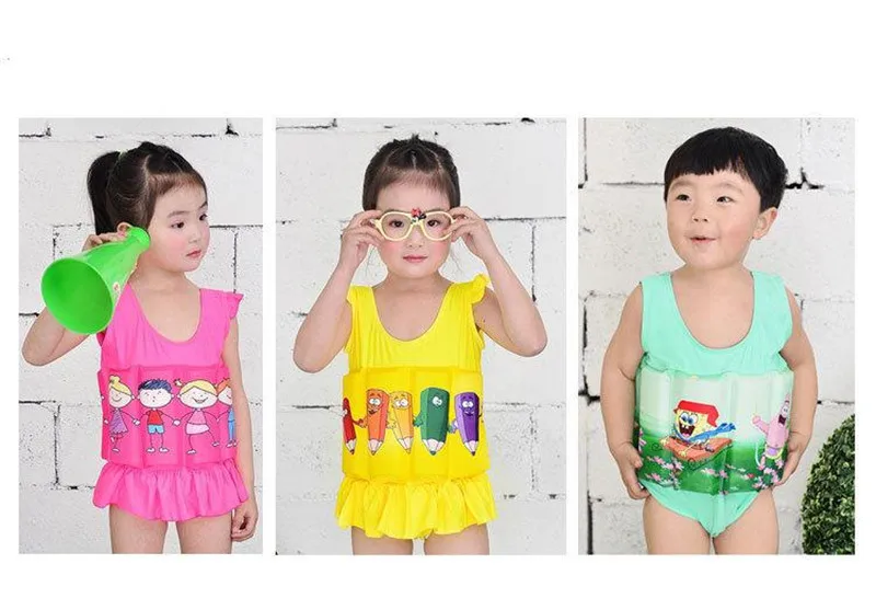 Quick-drying Kids Buoyant Swimsuit Children's Detachable Floating Joint Body Swimsuits Small and Medium Boys and Girls Swimwear10