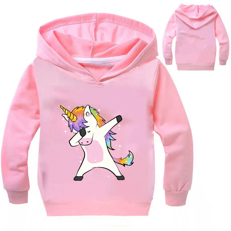 

Autumn Spring Kids Sweatshirts Little Pony Dabbing Hoodie Unicorn Teens Hooded Pullovers Cover Face Dab Twins Hoody Shirts