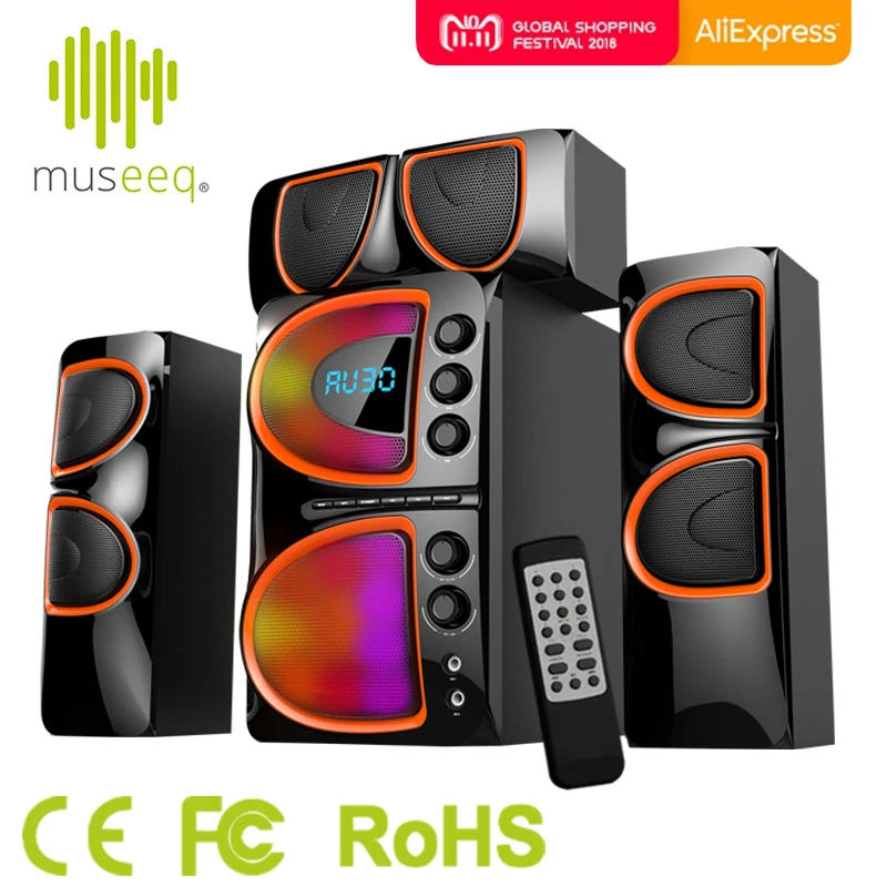 

Museeq W-316 Bluetooth 3.1 Channel Multimedia Home Theater System with LED Display and Lighting, Remote Control