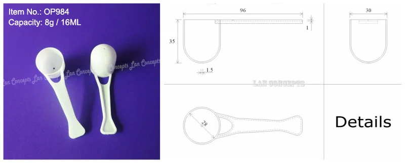 8g 16ml plastic measuring spoon PP measure scoop 2a