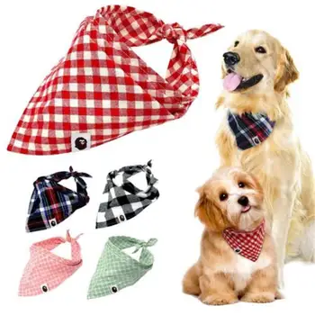 

5 Pcs Pet Dog Cat Bandana Bibs Scarves Adjustable Kerchief Soft Cotton for Puppy Dogs Cats