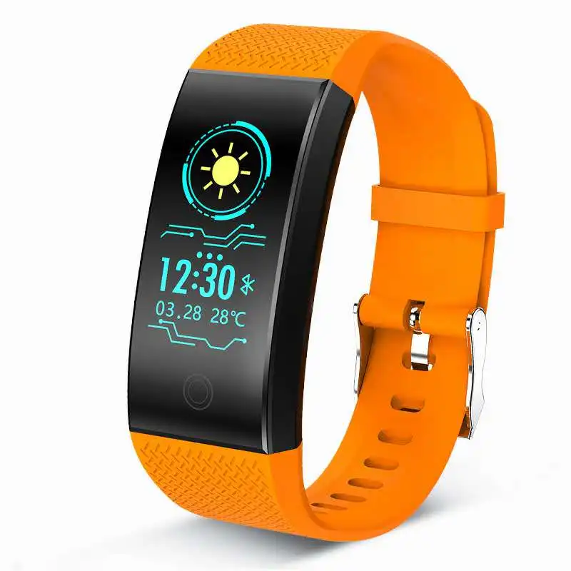 orange DaWhome Смарт-часы для фитнеса Для мужчин Женский Шагомер монитор сердечного ритма Водонепроницаемый IP68 плавания наручные спортивные часы для бега для IOS и Android - Цвет: orange