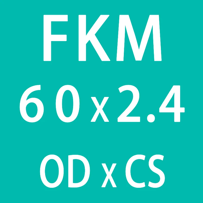 Резиновое кольцо зеленый FKM уплотнительное кольцо 2,4 мм Толщина OD52/54/55/56/57/60/62/64/65 мм/fkm/резиновые уплотнительные кольца масляное кольцо топлива прокладка шайба - Цвет: OD60mm