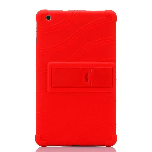 Мягкий силиконовый чехол на заднюю панель для Xiao mi Pad 4 Plus 10,1 защита от падения Чехол-подставка для mi Pad 4 Pad4 Plus 10,1 дюймов+ пленка+ ручка - Цвет: Красный