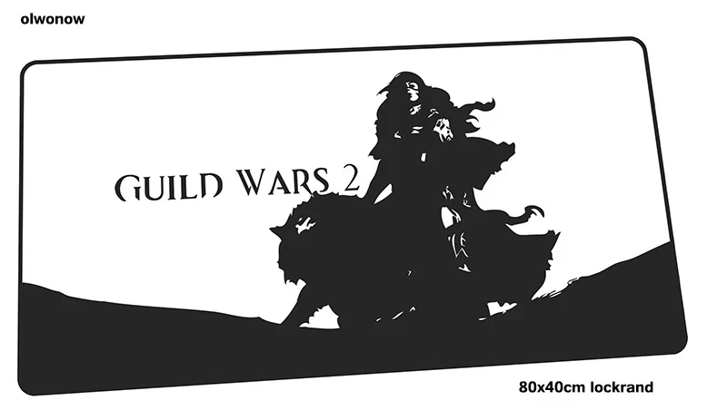 Коврик для мыши guild wars 800x400x3 мм толстый игровой коврик для мыши Коврик для геймера с обработанным краем игровая компьютерная настольная клавиатура со встроенной мышью игровые коврики