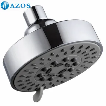 

102mm 5 Functions Bathroom Shower Head Waterfall Rainfall Fixed Wall Mounted Grade Plastic ABS Chrome Polished Silver FHS028