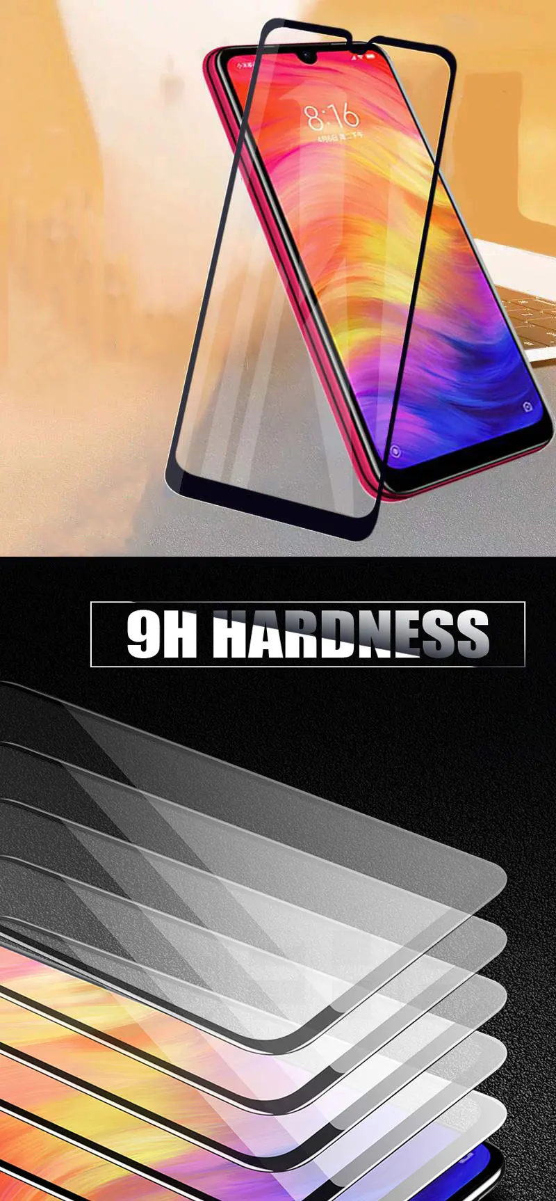 Закаленное стекло для Xiaomi mi 9 T Pro 8 Lite Red mi Note 7 6 5 Pro 5A полное покрытие протектор экрана для Red mi K20 профессиональная защитная пленка