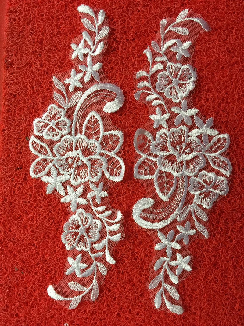 

20 Pcs 26X9cm Floral Flower Venise Lace Applique DIY Motif Sewing Mesh Soft Embellishment Craft Patches