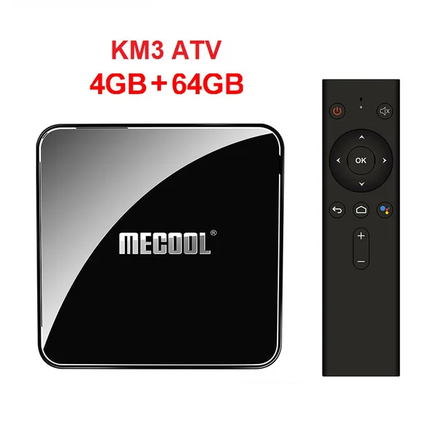 Google Сертифицированный Android 9,0 ТВ приставка Mecool KM3 A tv 4G 128G S905X2 2,4G/5G двойной WiFi приставка 4K HDR Youtube домашний медиаплеер - Color: KM3 ATV 4G 64G