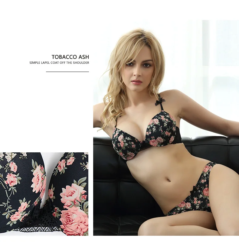 Комплект женского кружевного нижнего белья с чашкой пуш ап 3/4|bra set|bra set vsvs bra |