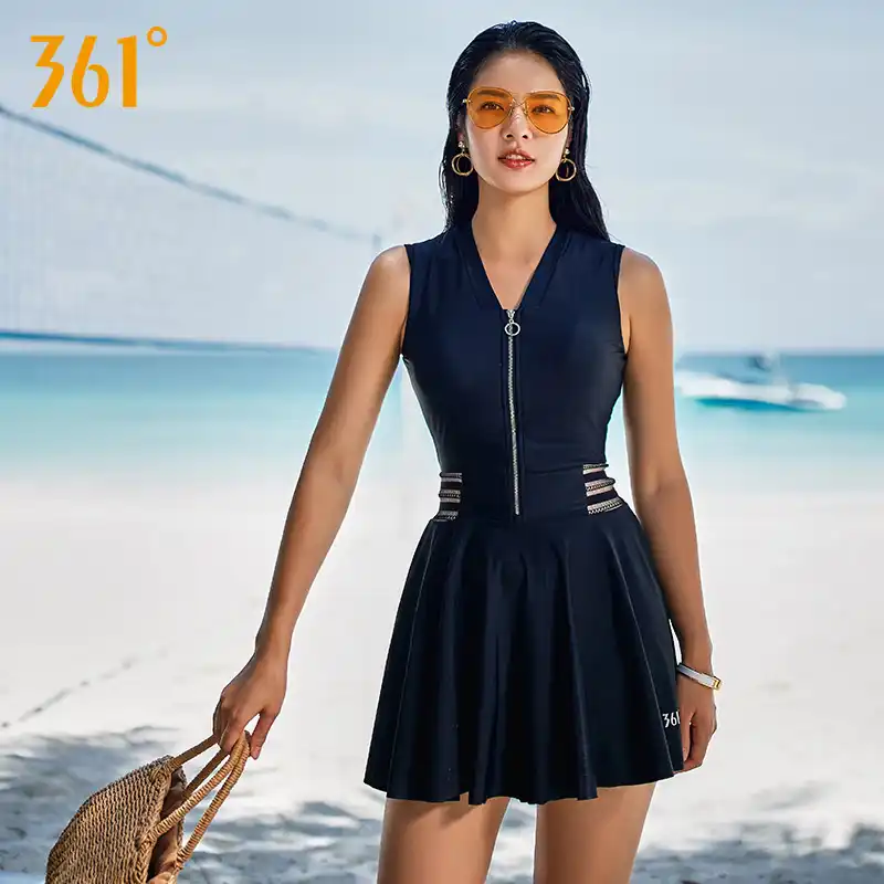 black bathing suit skirt