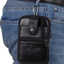 Мужской чехол на пояс из натуральной воловьей кожи, карманный портсигар, кошелек для монет, Военная Мужская сумка, сумка