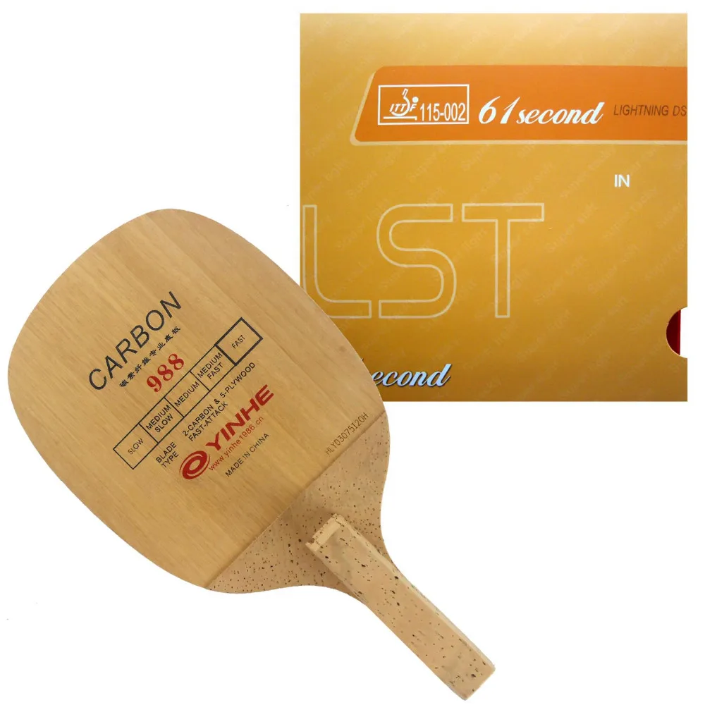 

Galaxy YINHE 988 Blade with 61second Lightning DS LST Rubber for a Racket Japanese Penhold JS
