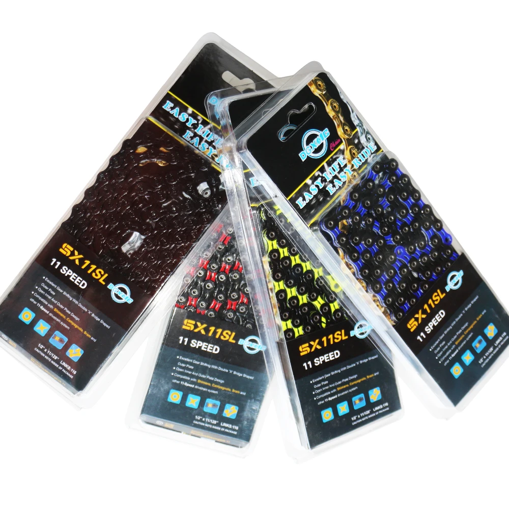 

colored X11SL DLC Superlight Diamond Like Coating 11s 11 speed hollow palte 116L 116 links MTB mountain road bike racing chain