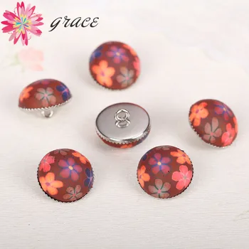 

6pc/lot 15mm New Special Design Polymer Clay Fimo Handmade Hand Sewn Button Diy Vintage Chinese Flower Pattern Buttons For Dress
