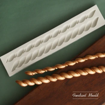 

Hemp Rope Mould Silicone Mold Fondant Cake Decorating Tool Gumpaste Sugarcraft Chocolate Forms Bakeware