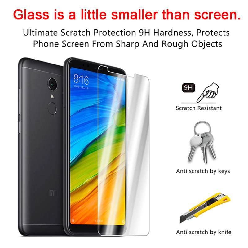 2pcs! Toughed 9H HD Screen Protector for Xiaomi Redmi 7 K20 6 Pro 5 Plus Tempered Film Protective Glass on Redmi 7A 6A 5A 4A 4X