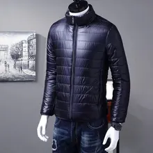 Fashion Winter Parka Men Cotton Padded Jacket Mens Stand Collar Zipper Warm Coat Male Overcoat Men Winter Parkas Plus Size 3xl