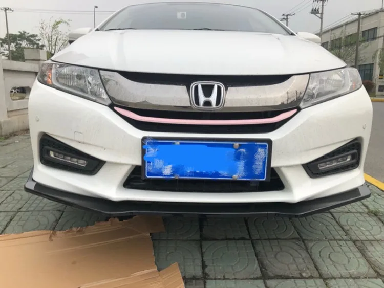 Для Honda City- передний бампер диффузор протектор кузова Комплект спойлер бампер автомобиля Передняя Лопата столкновения Спорт черный