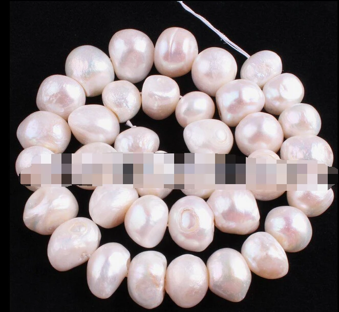 

Hot sell ->@@ N590 9X10-11X15MM GRADUATED FRESHWATER WHITE FREEFORM PEARL LOOSE BEADS STRAND 15" 5 Strand -Top quality free ship