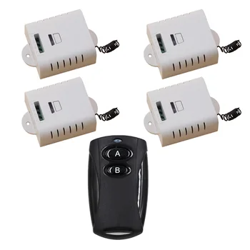 

Newest AC85V 110V 120V 220V 250V 1CH Wireless Remote Control Switch System 4pcs Receiver & Two-button Transmitter 315mhz