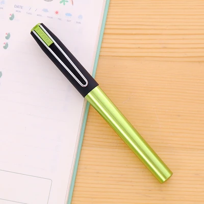 Красочные перьевая ручка EF Большой/небольшое перо 0,38 мм практика почерк Iraurita чернила ручки для студент, школа, офис поставки 1 шт - Цвет: Зеленый