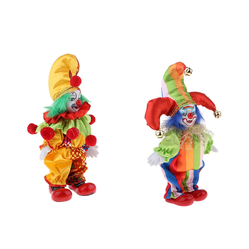 2pcs 6inch Figure Halloween Decoration Clown Man Doll for Christmas, Birthday Gift