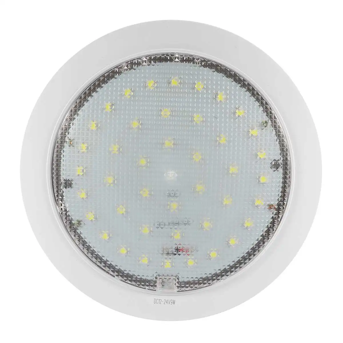 12 В блин купол потолочный светильник приспособление 42 шт светодиодный 6500K холодный белый свет для RV кемпер прицеп-лодка морской круглый Пластик 22x2,8 см