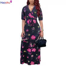 Цветочное платье в богемном стиле с цветочным рисунком с коротким рукавом женские летние миди платья Свободные Повседневные Вечерние платья халат 5XL размера плюс