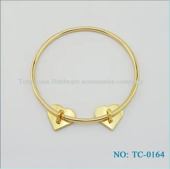 

(10 PCS / 1 lot) bags handbags hand wan clasp hand + love type arch bridge the base metal decoration accessories