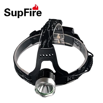 

Supfire HL31 Headlamp 1500 Lms CREE XML-T6 Outdoor HeadLight Rechargeable by 18650 Battery for Fishing or Camping