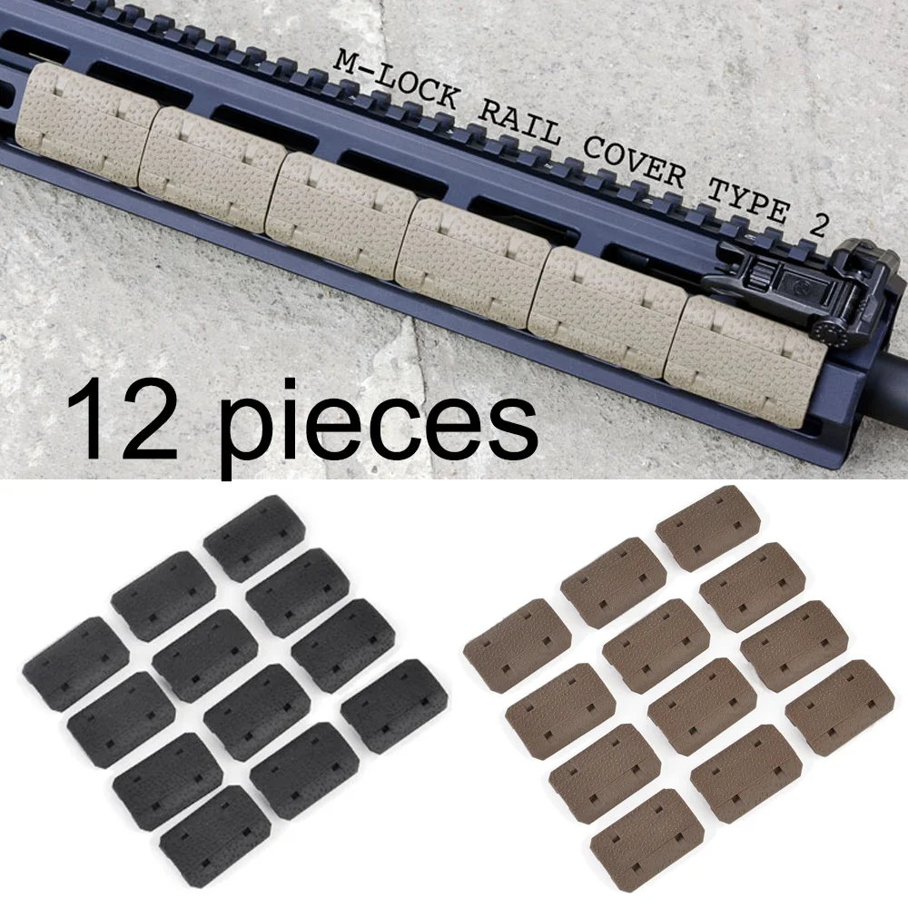 AR15 12 шт. M-LOK Airsoft Handguard Rail Cover Airsoft MLOK system защита для рук набор аксессуаров Subzero защита для рук