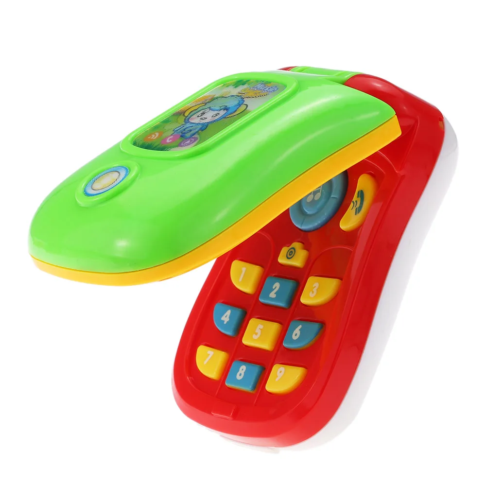 

Electronic Mobile Phone Toys Colorful Baby Music Cellular Phone Toy Flip Diary Case Cover Musical Cellphone Enlightment Toy