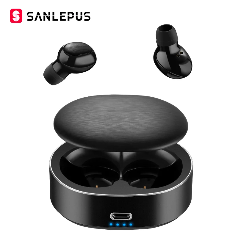 SANLEPUS TWS 5,0 Мини Bluetooth наушники Беспроводные спортивные наушники 3D стерео гарнитура шумоподавление наушники с микрофоном