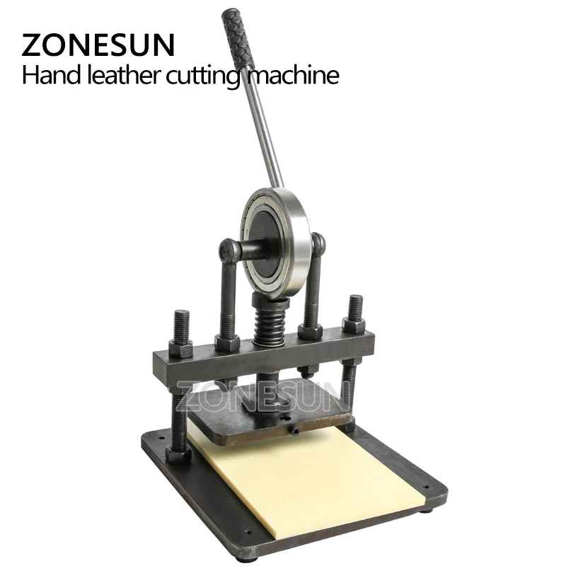 ZONESUN 20x14 см двухколесная ручная машина для резки кожи фотобумага ПВХ/эва листовой